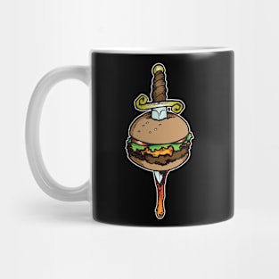 Burger on a Knife Mug